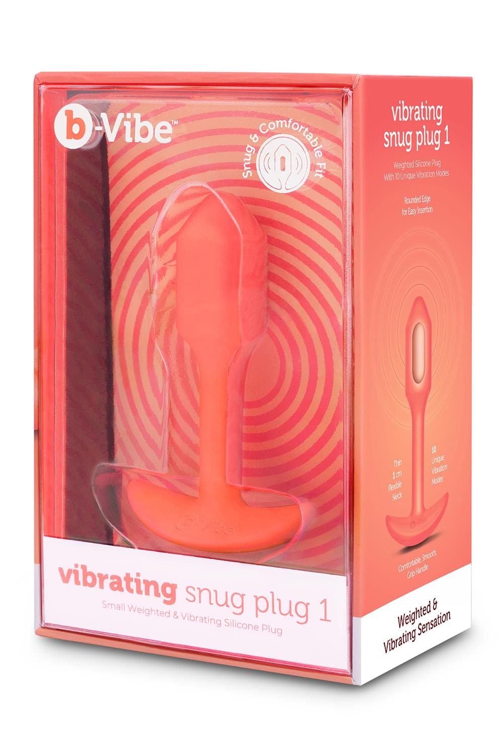 Korek analny Vibrating Snug Plug 1 Orange b-Vibe 2 Korek analny Vibrating Snug Plug 1 Orange b-Vibe