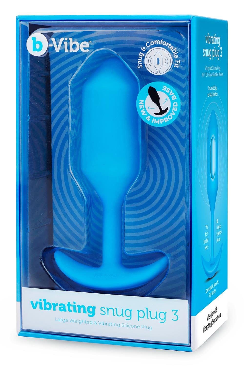 Korek analny Vibrating Snug Plug 3 Blue b-Vibe 12 Korek analny Vibrating Snug Plug 3 Blue b-Vibe
