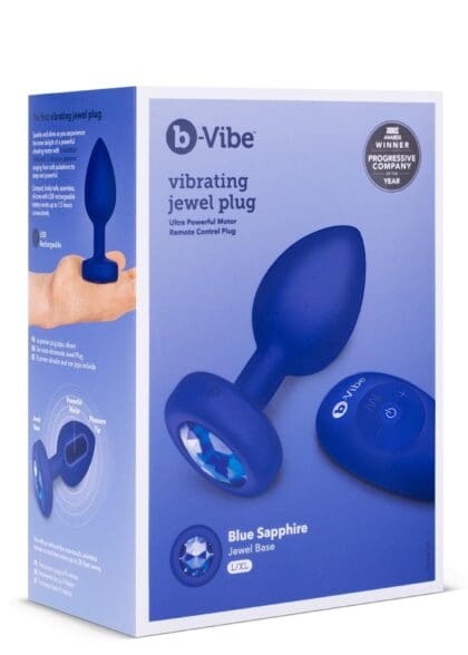 Korek analny Vibrating Jewel Plug L/Xl Navy b-Vibe
