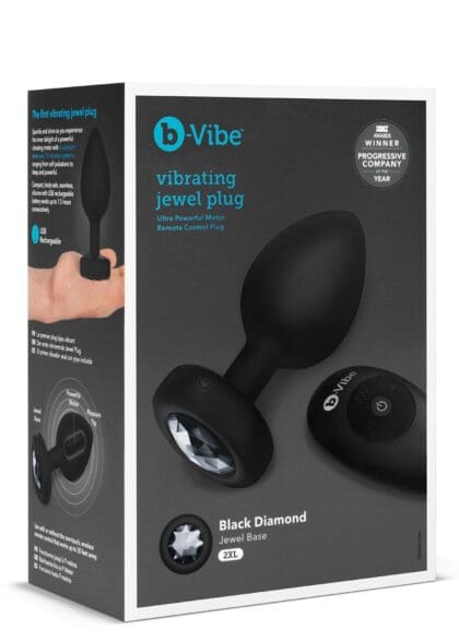 Korek analny Vibrating Jewel Plug Xxl Black b-Vibe