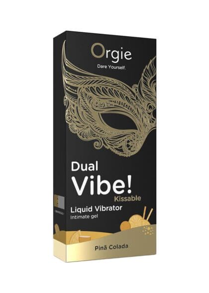 Wibrator W Płynie Dual Vibe! Pina Colada Kissable 15 Ml Orgie