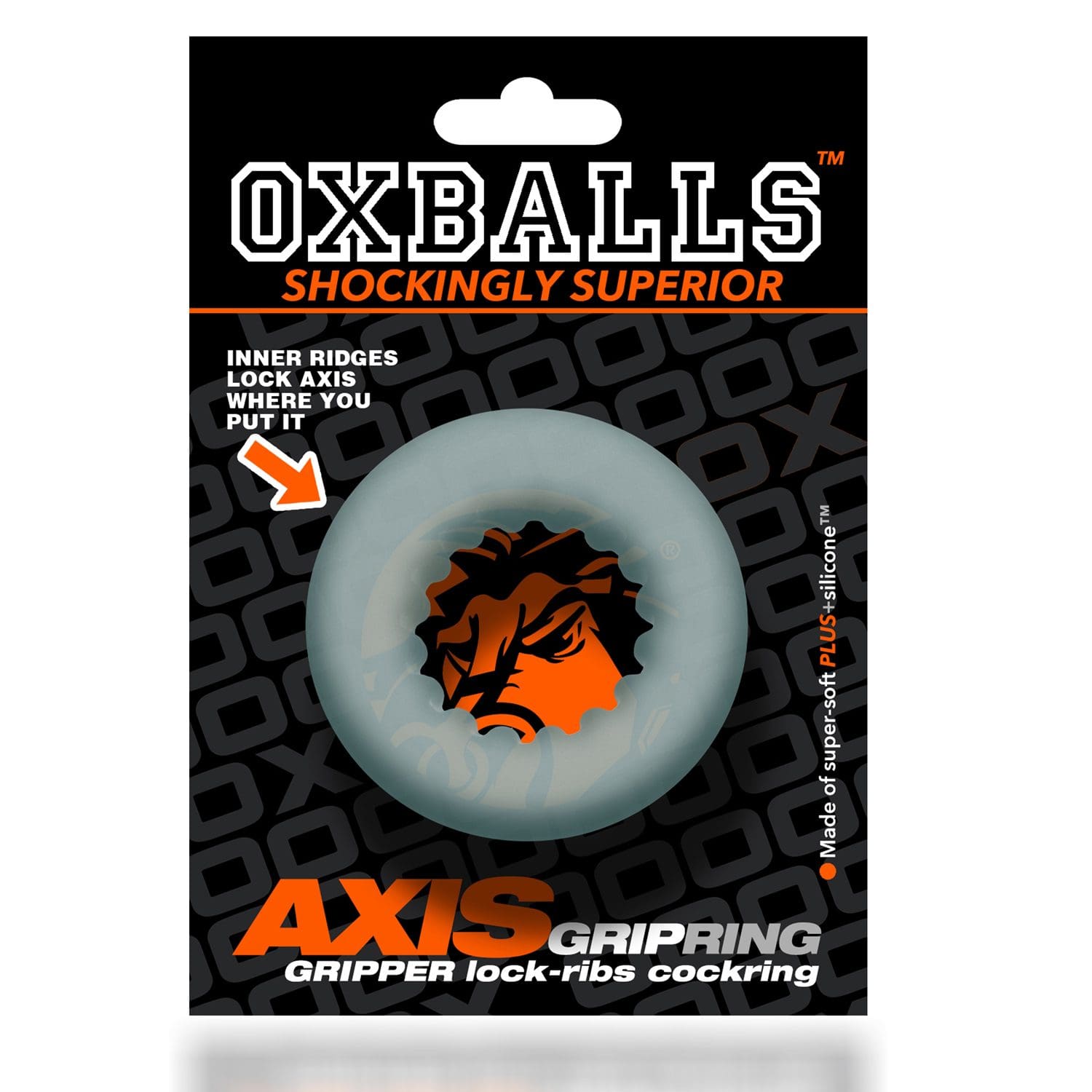 Pierścień erekcyjny Axis Rib Griphold Cockring Ice Clear Oxballs 5 Pierścień erekcyjny Axis Rib Griphold Cockring Ice Clear Oxballs