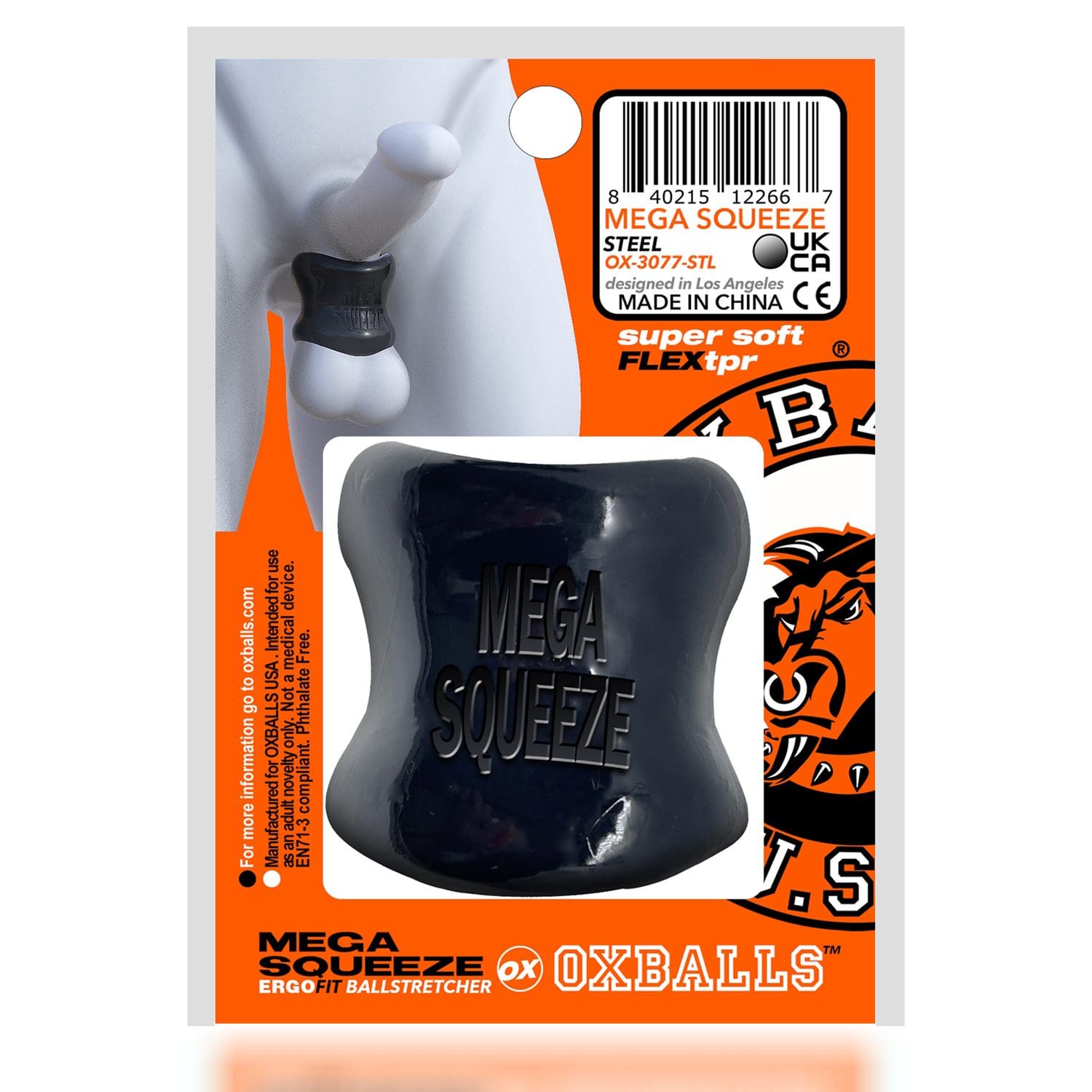 Rozciągacz jąder Mega Squeeze Ergofit Ballstretcher Oxballs 5 Rozciągacz jąder Mega Squeeze Ergofit Ballstretcher Oxballs