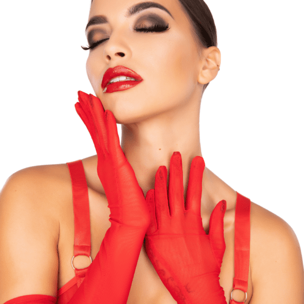 Rękawiczki Seductive Gloves Red O/S Kinky Diva 4 Rękawiczki Seductive Gloves Red O/S Kinky Diva