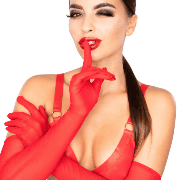 Rękawiczki Seductive Gloves Red O/S Kinky Diva 6 Rękawiczki Seductive Gloves Red O/S Kinky Diva