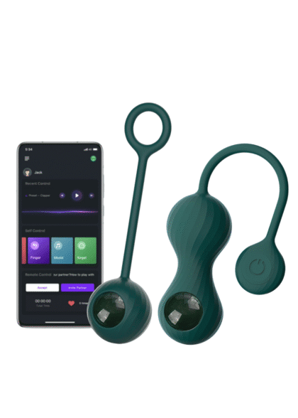 Kulki Do Ćwiczeń Mięśni Kegla Crystal Duo Green Magic Motion