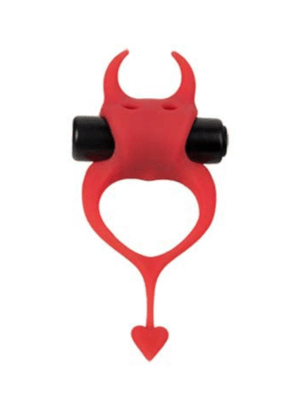 Wibrujący Pierścień Devol Cockring Red Adrien Lastic