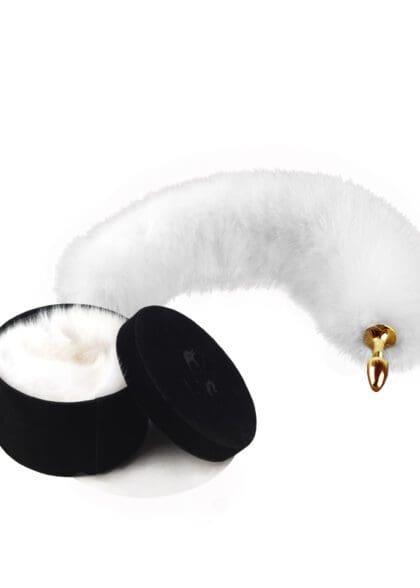 Odczepiany Metalowy Korek Z Lisim Ogonem Upko Fox Fur Tail Small Butt Plug UPKO