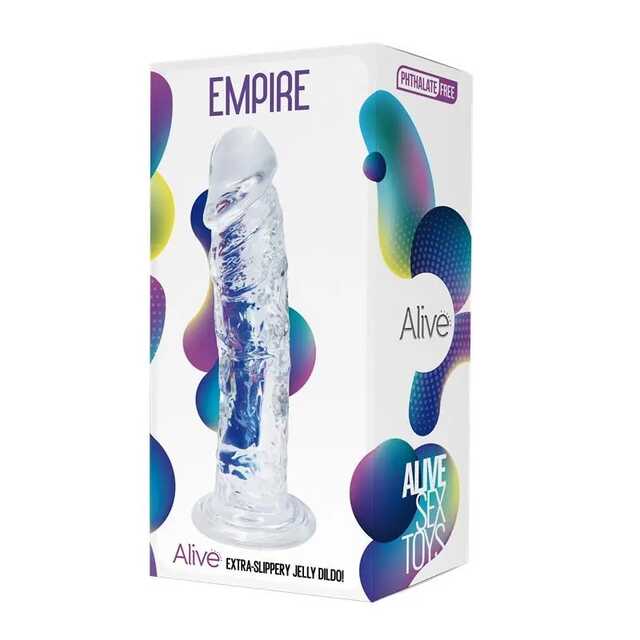 Przezroczyste Dildo 19,3 Cm Empire Jelly Dildo Clear Alive 4 Przezroczyste Dildo 19,3 Cm Empire Jelly Dildo Clear Alive