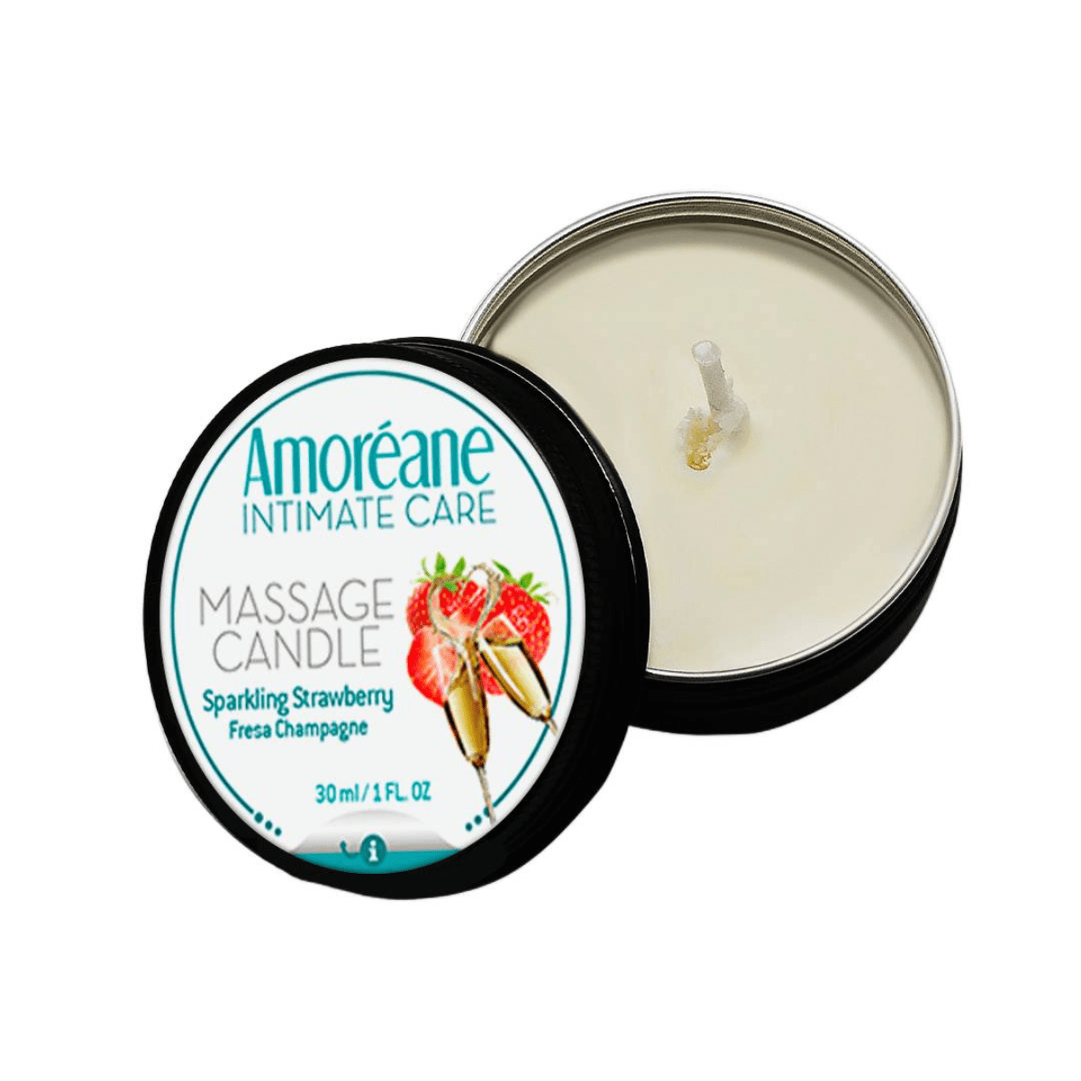Świeca Do Masażu Massage Candle Sparkling Strawberry 30Ml Amoreane