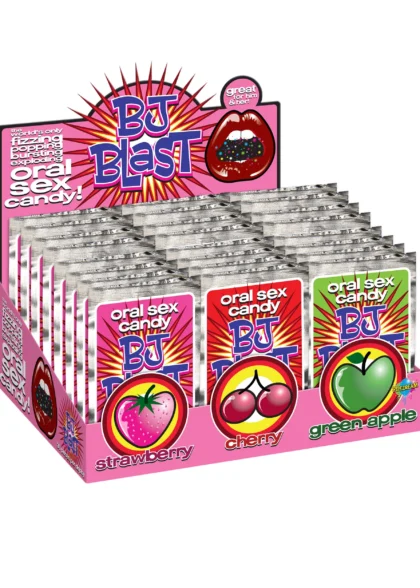 Cukierki Oralne Bj Blast Strawberry / Cherry / Green Apple 36Pcs Pipedream