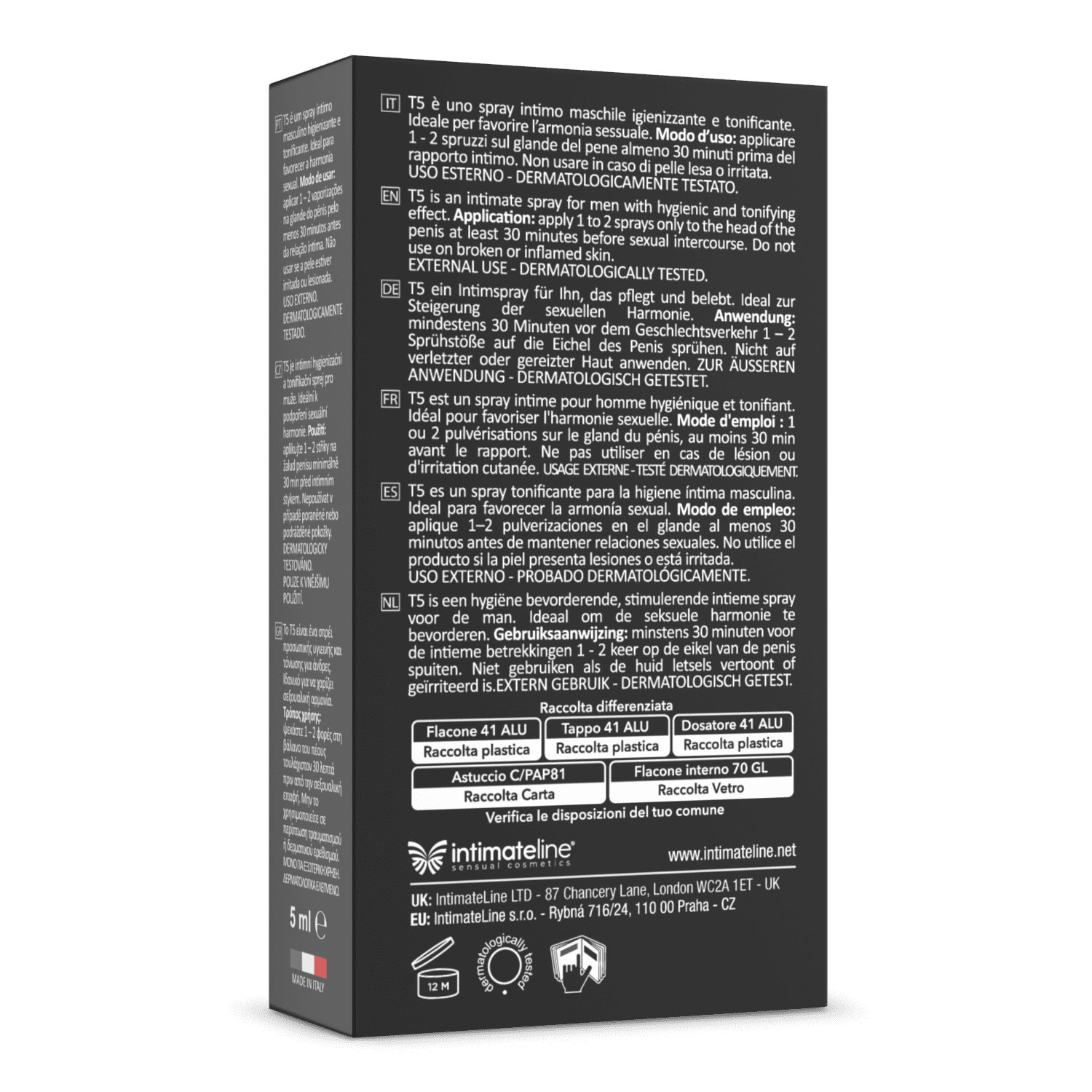 Skoncentrowany Spray Opóźniający T5 5Ml IntimateLine 6 Skoncentrowany Spray Opóźniający T5 5Ml IntimateLine