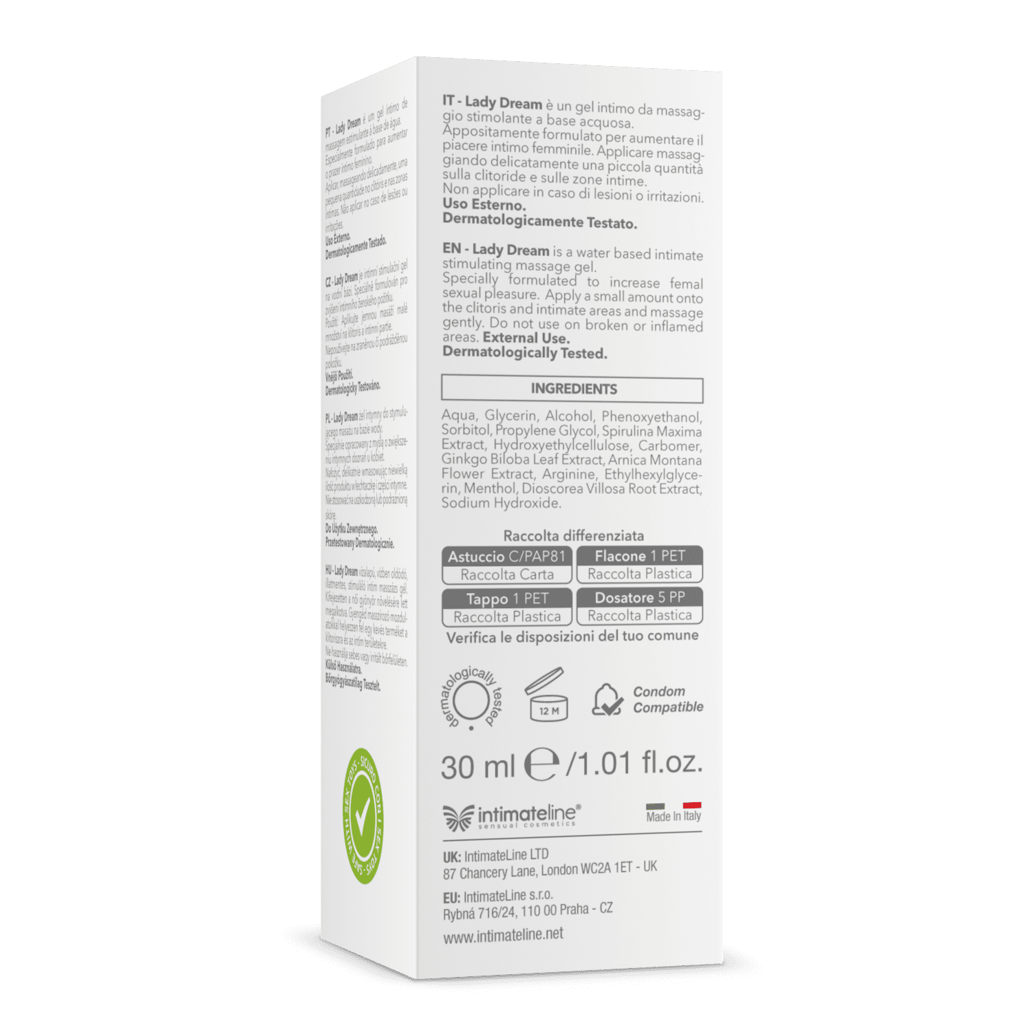 Żel Stymulujący Lady Dream 30Ml IntimateLine 6 Żel Stymulujący Lady Dream 30Ml IntimateLine