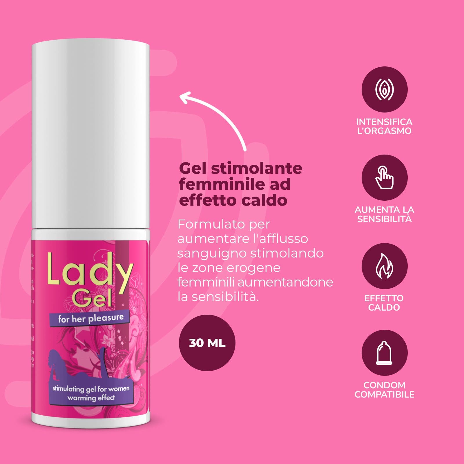 Żel Stymulujący Lady Gel 30Ml IntimateLine 7 Żel Stymulujący Lady Gel 30Ml IntimateLine
