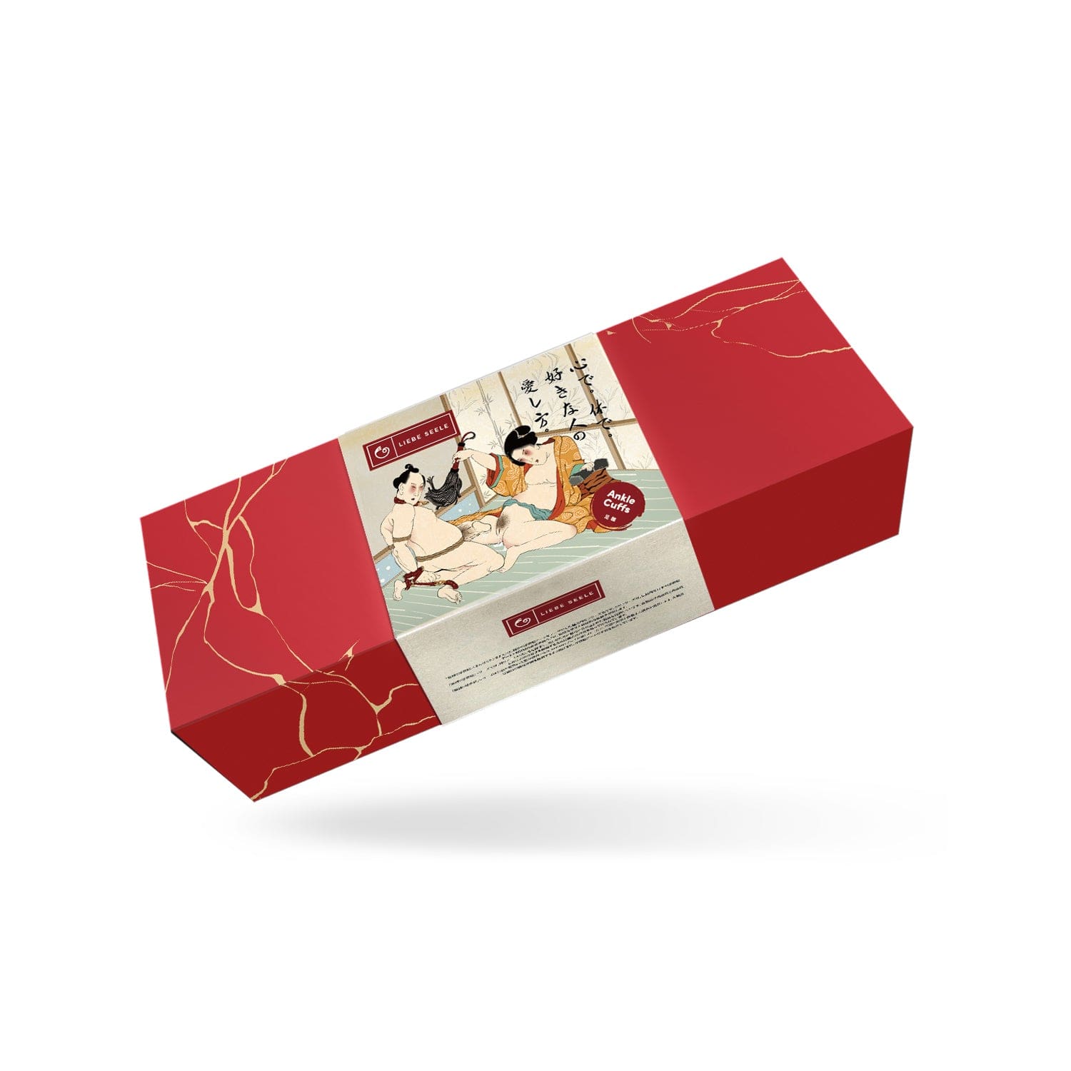 Kinbaku Ukiyoe Red Rosy Lamb Leather Ankle Cuffs Liebe Seele 5 Kinbaku Ukiyoe Red Rosy Lamb Leather Ankle Cuffs Liebe Seele