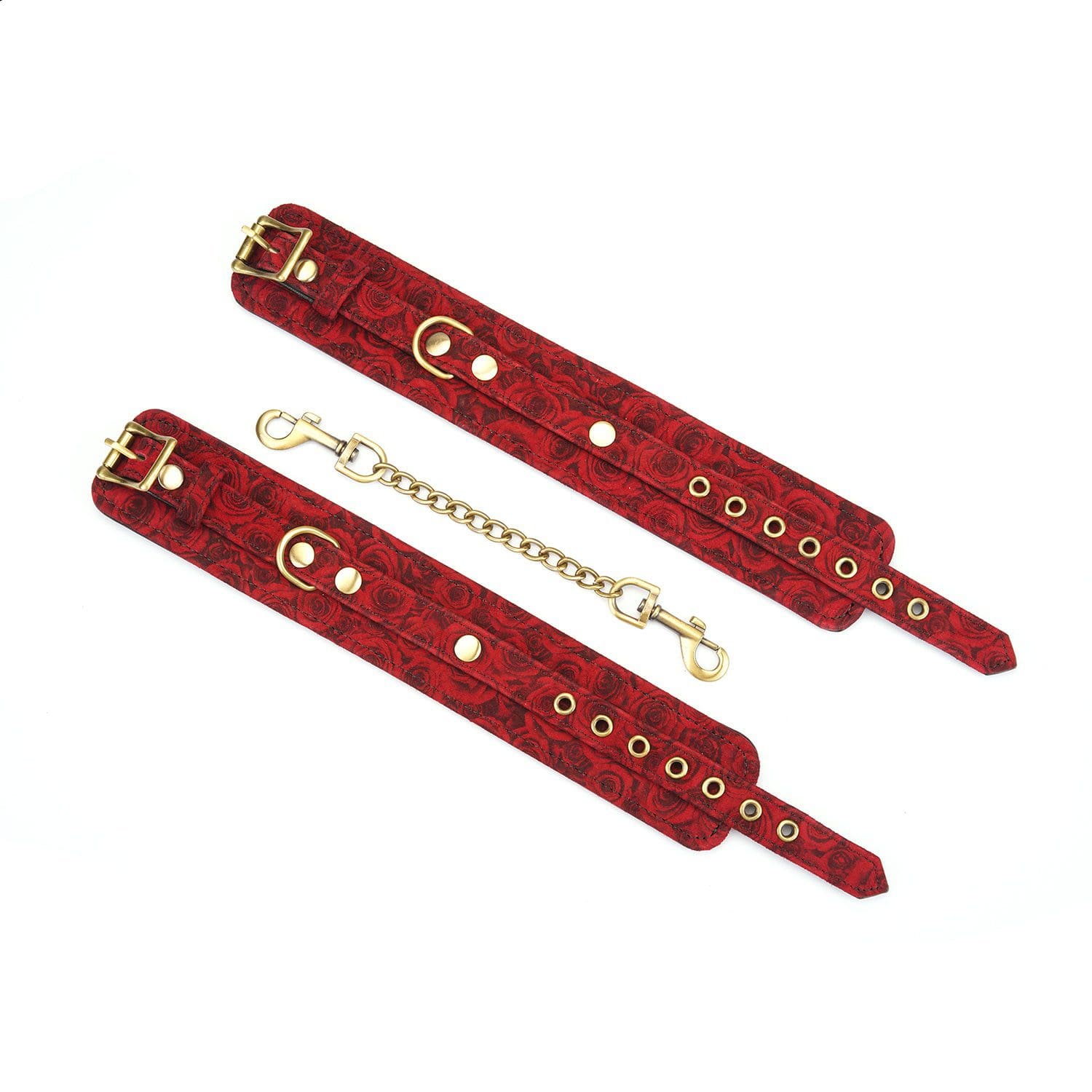 Kinbaku Ukiyoe Red Rosy Lamb Leather Ankle Cuffs Liebe Seele 6 Kinbaku Ukiyoe Red Rosy Lamb Leather Ankle Cuffs Liebe Seele