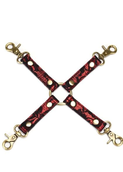 Uprząż Bondage Victorian Garden Lace And Pu Hogtie Liebe Seele