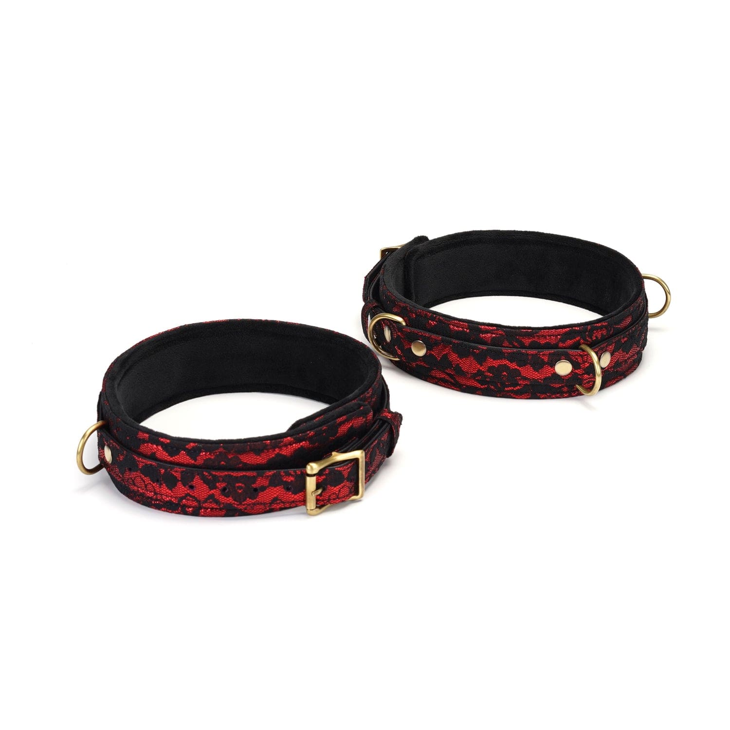 Victorian Garden Lace And Velvet Thigh Cuffs S/M Liebe Seele