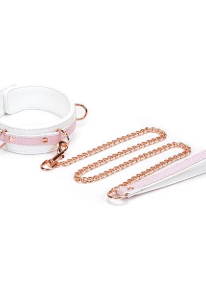 Obróżka White & Pink Fairy Goat Leather Collar Liebe Seele