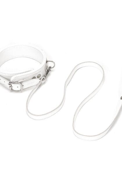 Obróżka Ze Smyczą Fuji White Collar With Leash Liebe Seele