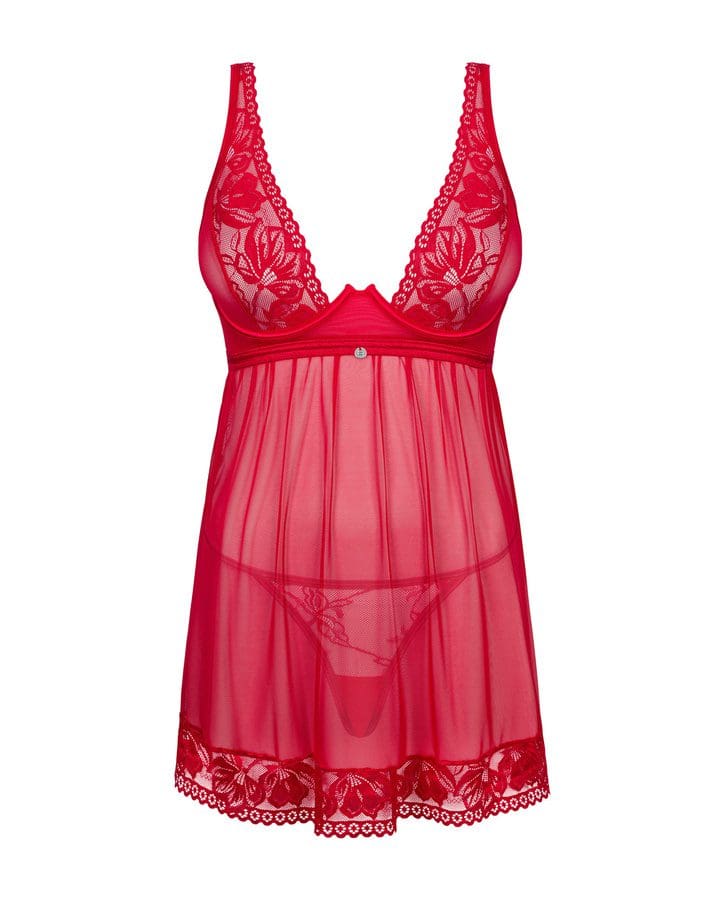 Lacelove babydoll i stringi XL/2XL Obsessive