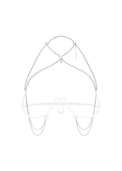 Uprząż Na Biust Lustique White S/M/L Premium Obsessive