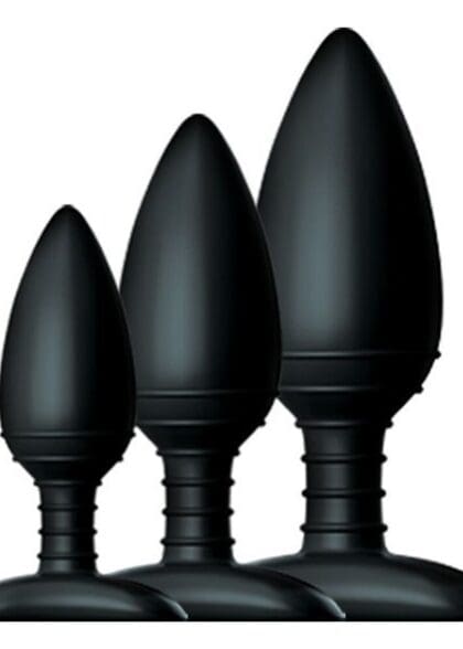 Zestaw 3 Korków Analnych Butt Plug Trio 3 Solid Silicone Butt Plugs S M L Nexus
