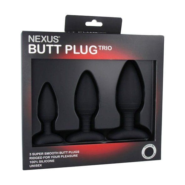 Zestaw 3 Korków Analnych Butt Plug Trio 3 Solid Silicone Butt Plugs S M L Nexus 5 Zestaw 3 Korków Analnych Butt Plug Trio 3 Solid Silicone Butt Plugs S M L Nexus