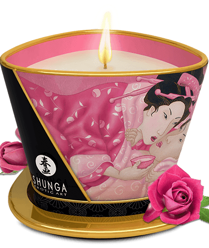 Świeca Do Masażu O Zapachu Różanych Aphrodisia Massage Candle 170 Ml Shunga