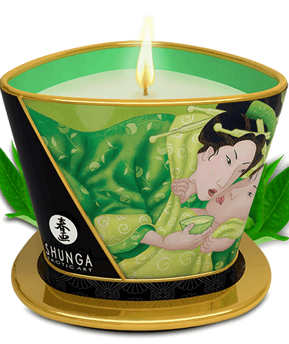 Świeca Do Masażu O Zapachu Zielonej Herbaty Green Tea Massage Candle 170 Ml Shunga