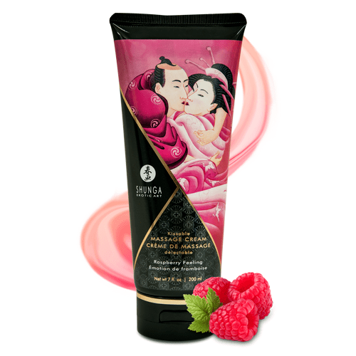 Jadalny Krem Do Masażu O Smaku Malinowym Kissable Massage Cream Raspberry Feeling 200 Ml Shunga 5 8336 1