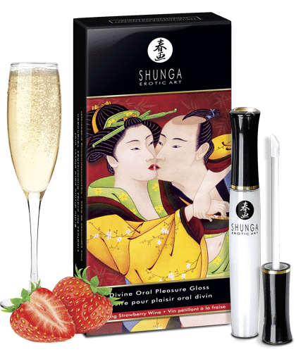 Stymulująca Pomadka Do Seksu Oralnego O Smaku Szampana Z Truskawkami Oral Pleasure Gloss Sparkling Strawberry Wine 10 Ml Shunga