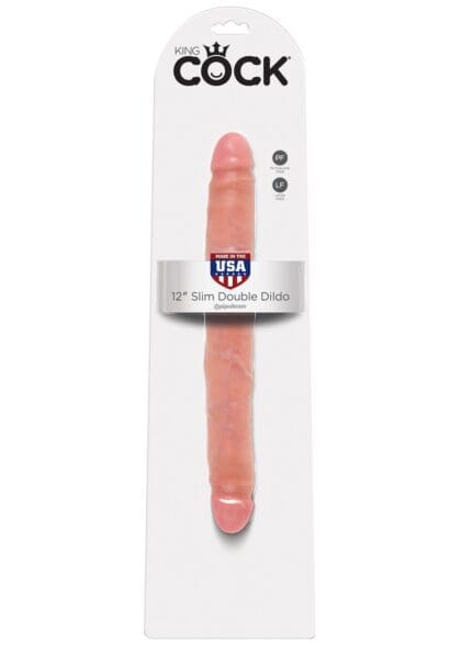 12' Slim Double Dildo Fleshpodwójne Dildo Cieliste 30Cm King Cock