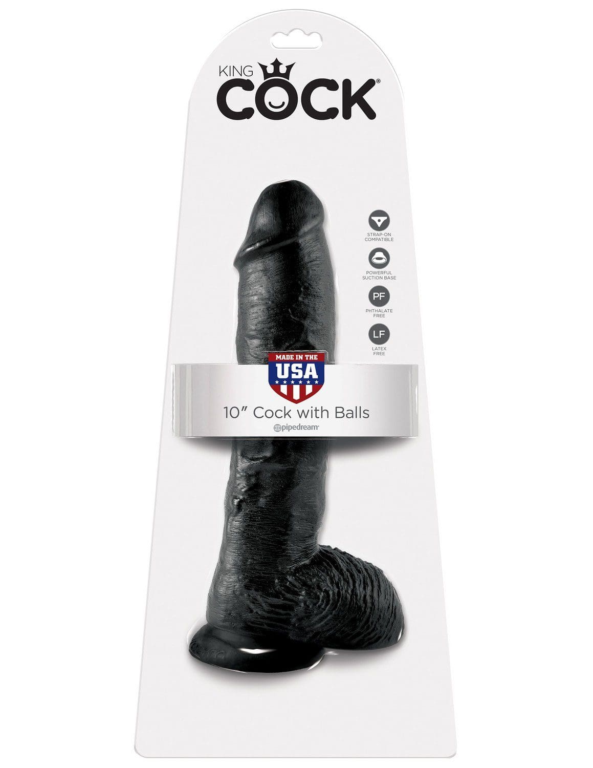 10' Cock With Balls Black Dildo Z Jądrami Czarne 25 Cm King Cock