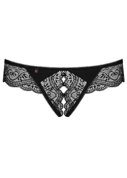 Miamor Stringi Otwarte Czarne L/Xl Obsessive