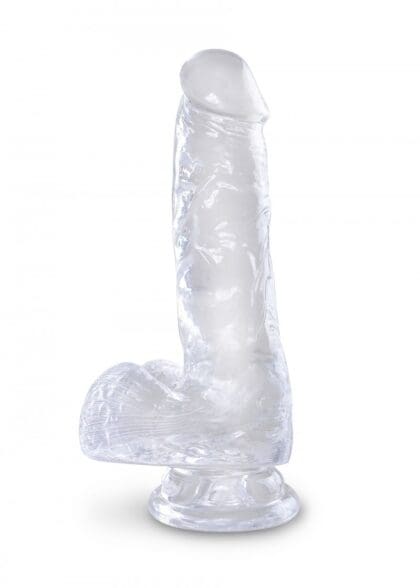 6 Inch Cock With Balls Transparant King Cock