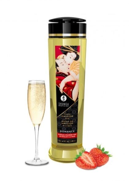 Olejek Do Masażu Erotic Massage Oil Romance / Sparkling Strawberry Wine 240Ml Shunga