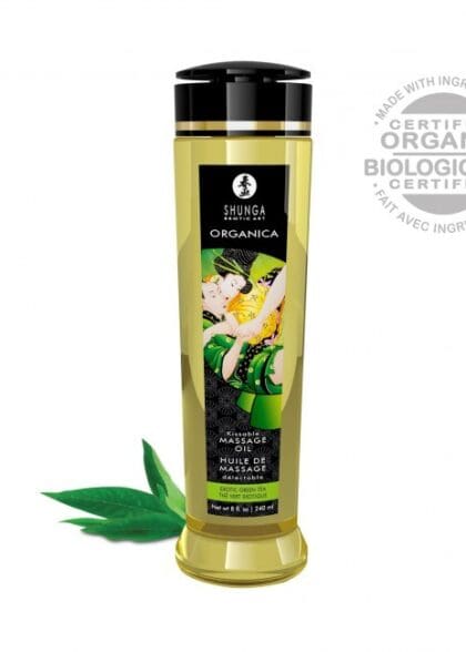 Organiczny Olejek Do Masażu Natural Massage Oil Organica Green Tea 240Ml Shunga