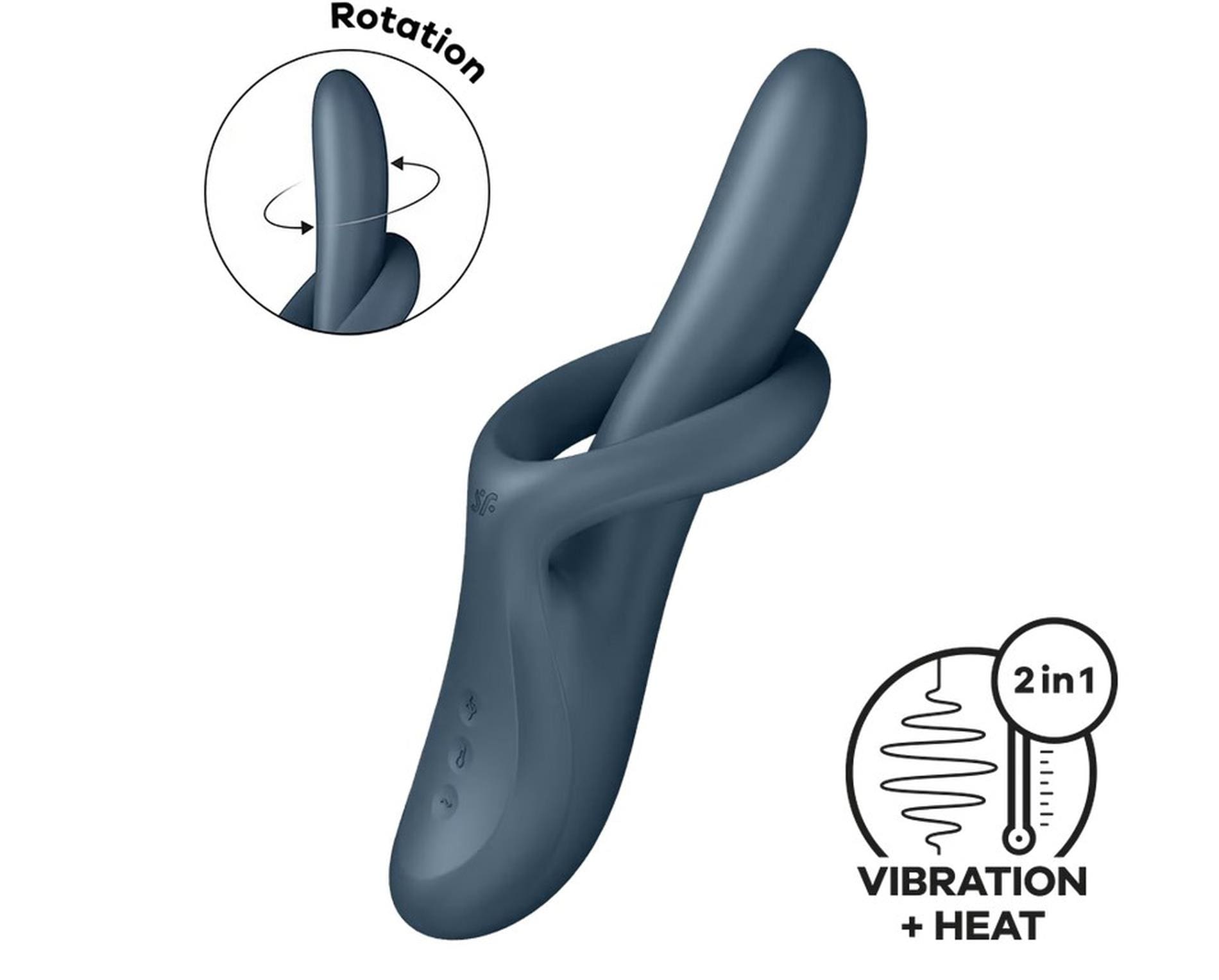 Podgrzewany wibrator do punktu G Heat Flex 4 blue Satisfyer 5 Podgrzewany wibrator do punktu G Heat Flex 4 blue Satisfyer