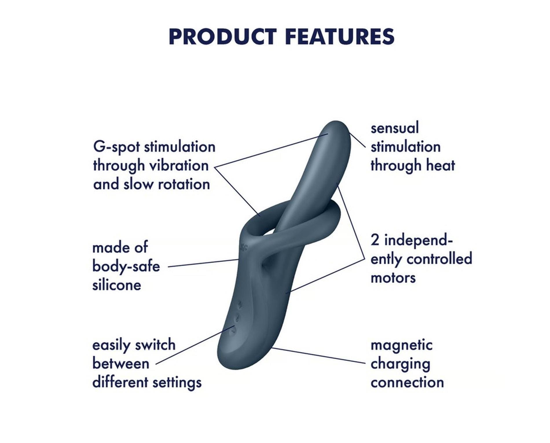 Podgrzewany wibrator do punktu G Heat Flex 4 blue Satisfyer 7 Podgrzewany wibrator do punktu G Heat Flex 4 blue Satisfyer