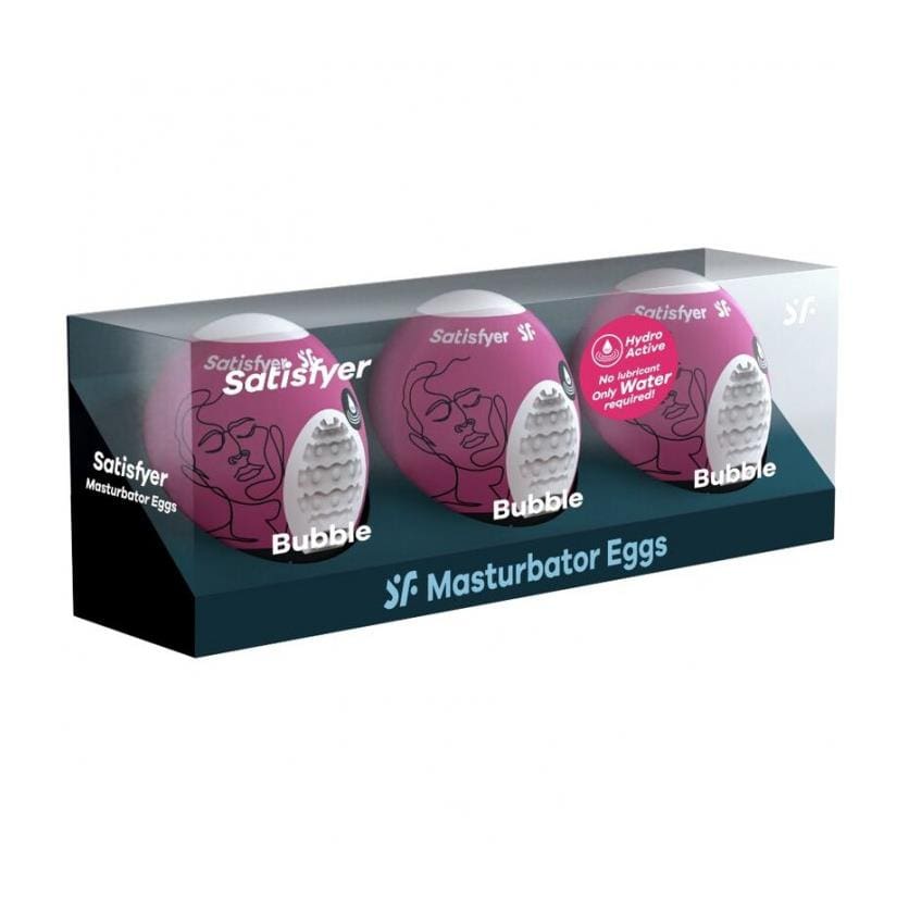 Zestaw masturbatorów Eggs set of 3 Bubble Satisfyer 4 Zestaw masturbatorów Eggs set of 3 Bubble Satisfyer