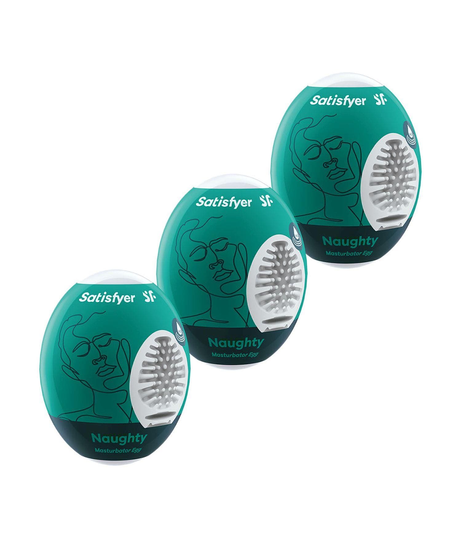 Zestaw masturbatorów Eggs set of 3 Naughty Satisfyer 13 Zestaw masturbatorów Eggs set of 3 Naughty Satisfyer