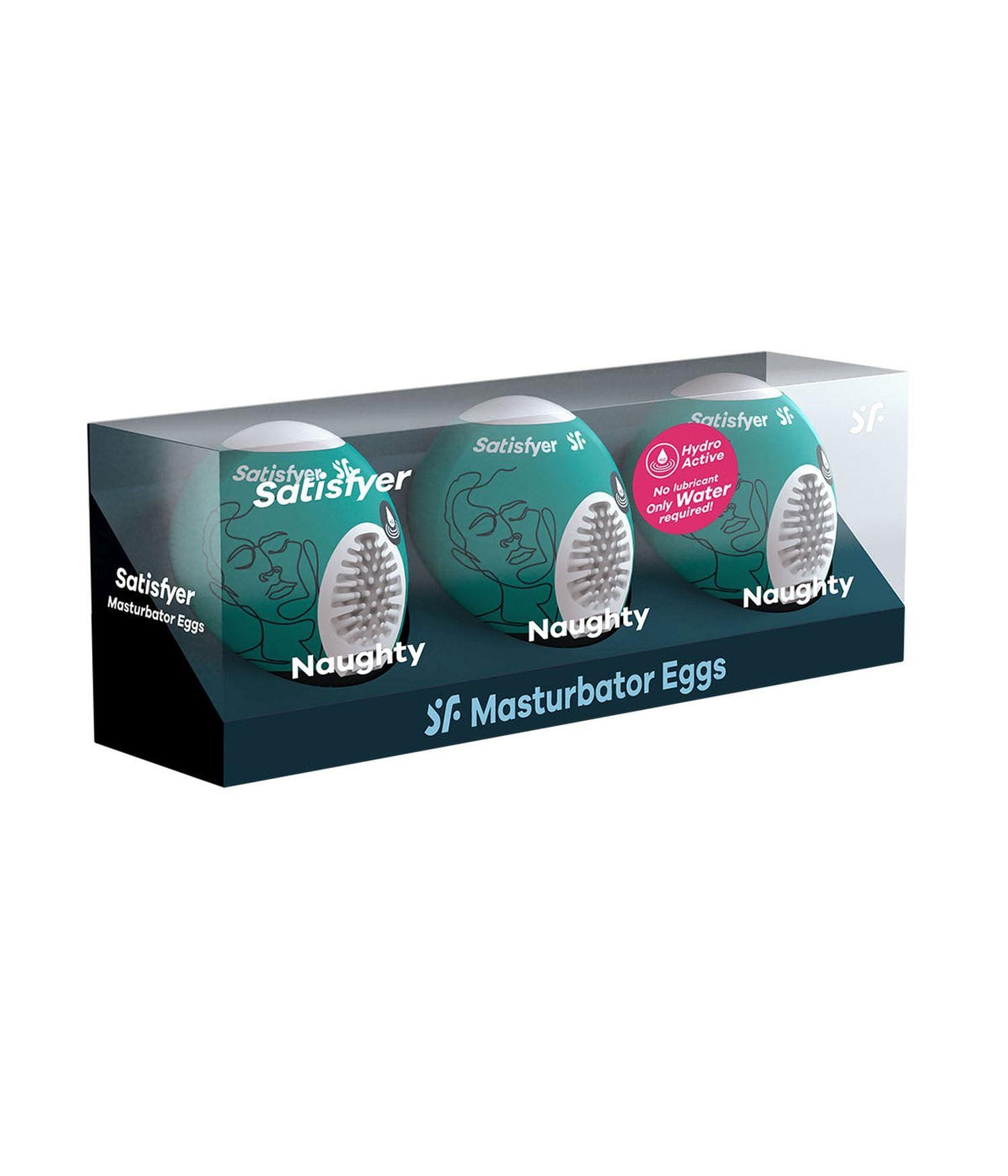 Zestaw masturbatorów Eggs set of 3 Naughty Satisfyer 4 Zestaw masturbatorów Eggs set of 3 Naughty Satisfyer