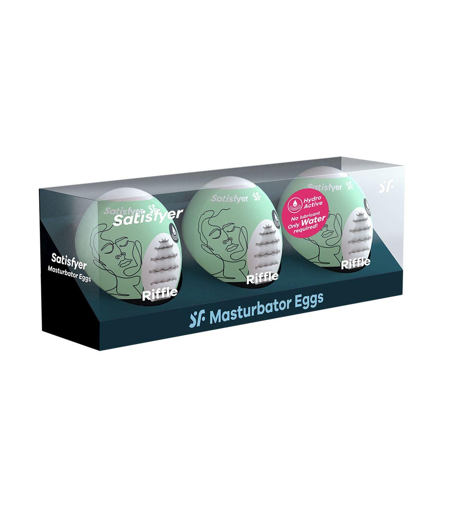 Zestaw masturbatorów Eggs set of 3 Riffle Satisfyer 4 Zestaw masturbatorów Eggs set of 3 Riffle Satisfyer