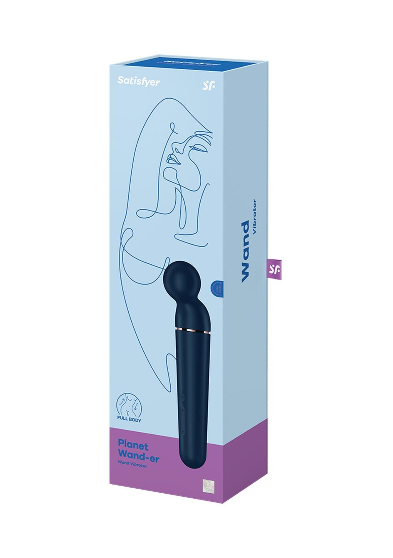 Wibrator różdżka Planet Wand-er blue + rosegold Satisfyer 4 Wibrator różdżka Planet Wand-er blue + rosegold Satisfyer