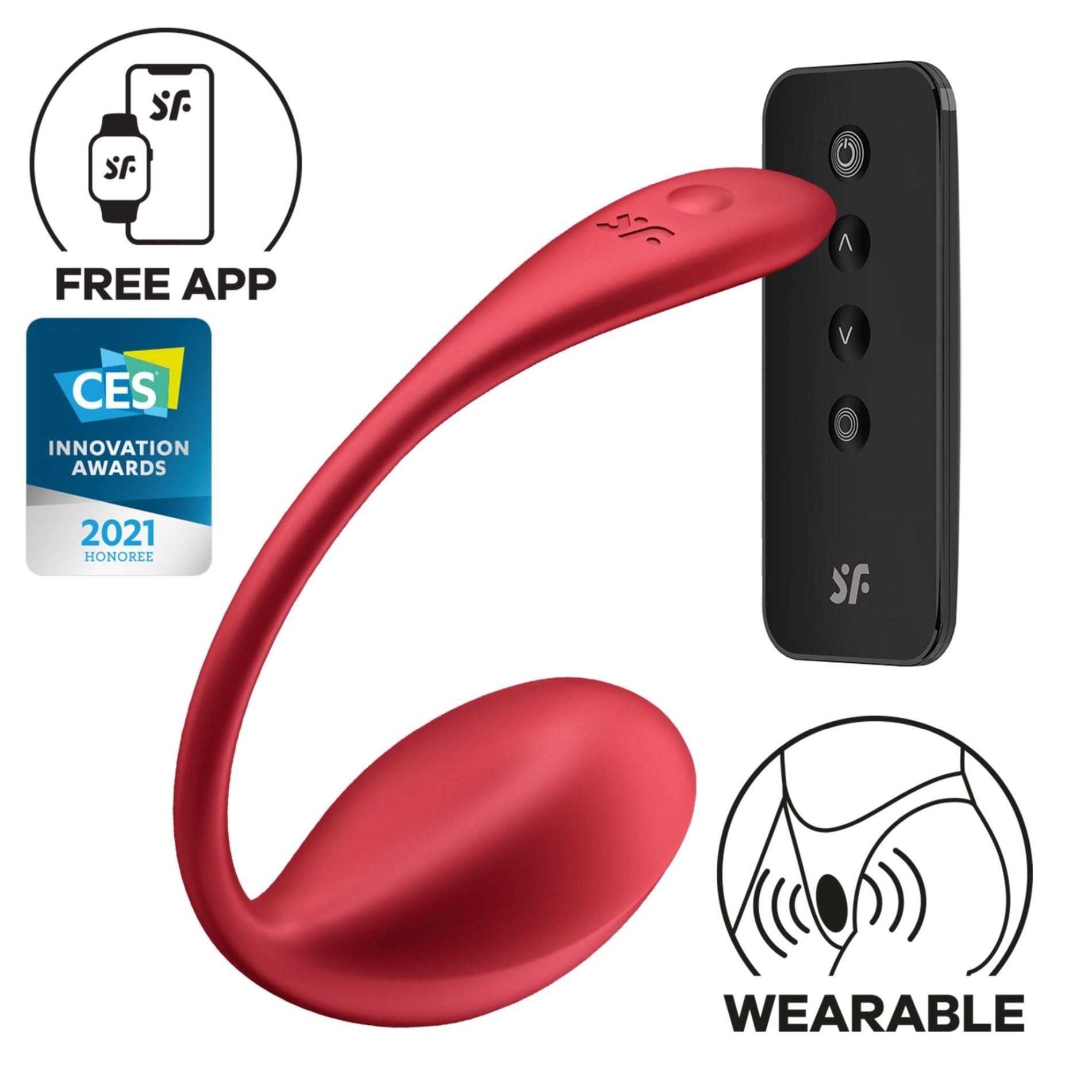 Jajeczko wibrujące Shiny Petal red Connect App Satisfyer 4 337021_2