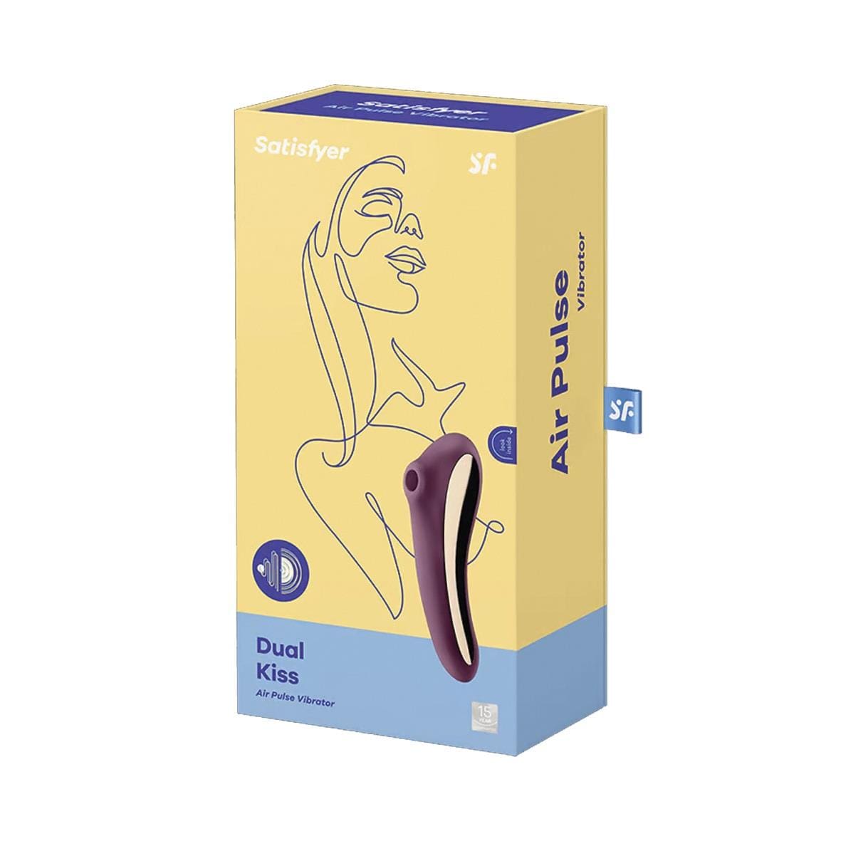 Stymulator łechtaczki z wibratorem Dual Kiss Wine Red Satisfyer 5 Stymulator łechtaczki z wibratorem Dual Kiss Wine Red Satisfyer