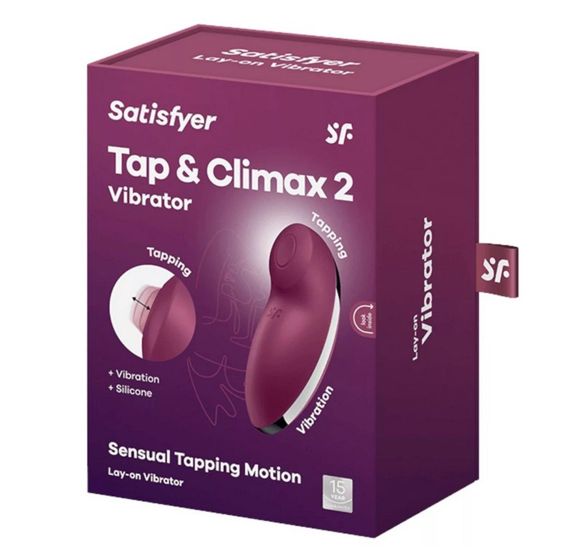 Stymulator łechtaczki Tap & Climax 2 red Satisfyer 4 Stymulator łechtaczki Tap & Climax 2 red Satisfyer
