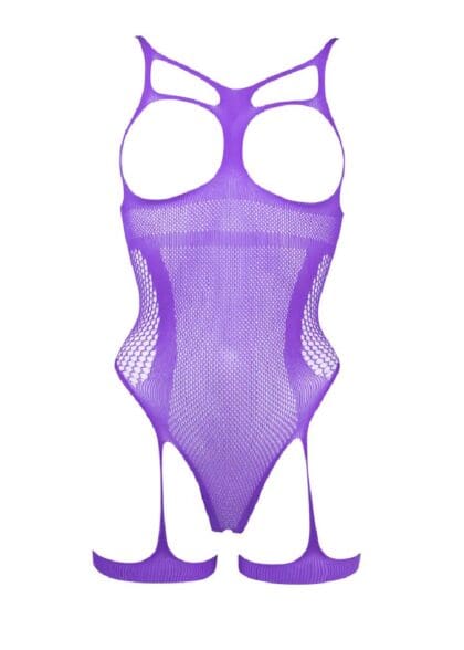 Body Open-Cup Strappy Teddy Purple OS Le Desir