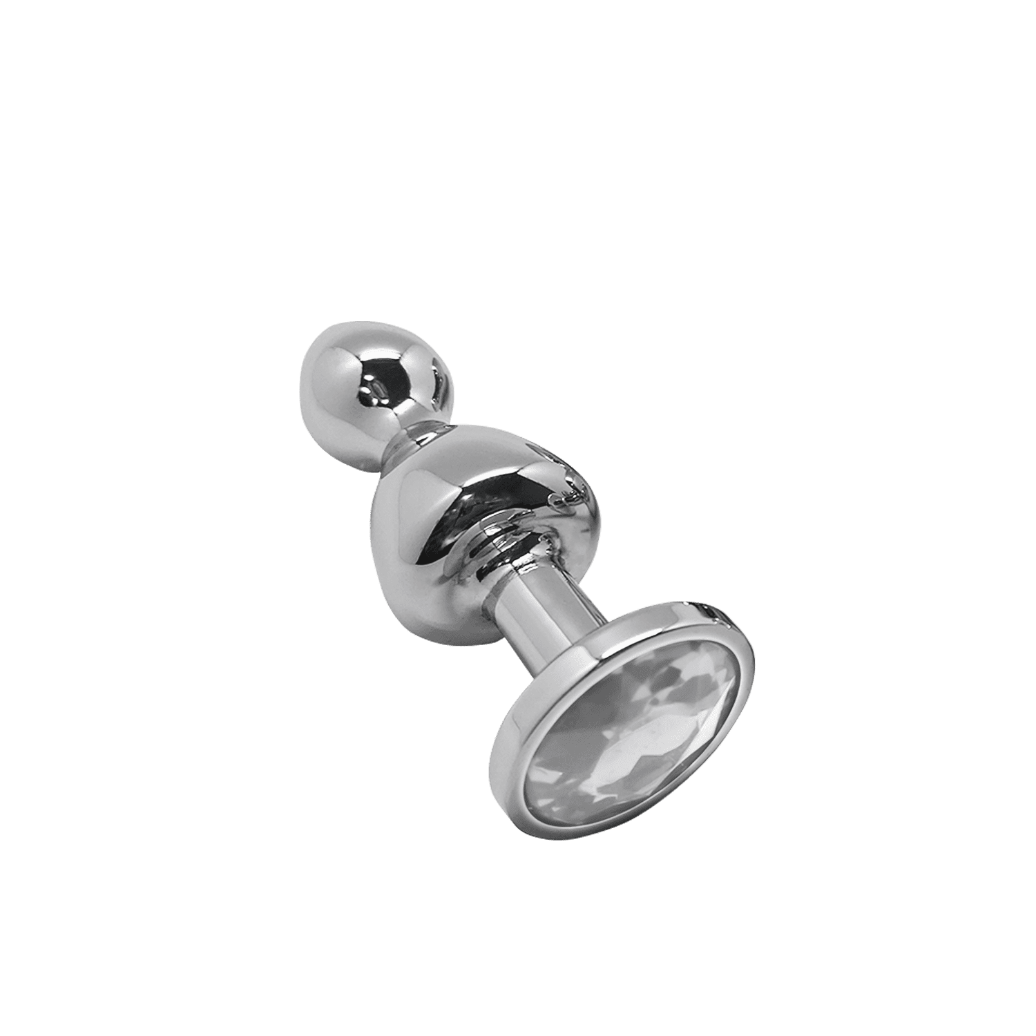 Korek analny Lollypop Double Ball Metal Plug S White Wooomy